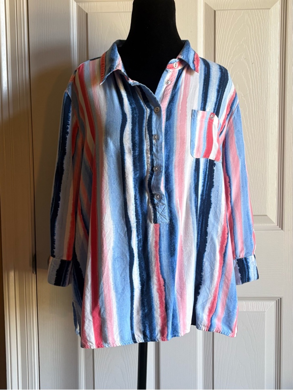 ALLISON DALEY Colorful Striped Top